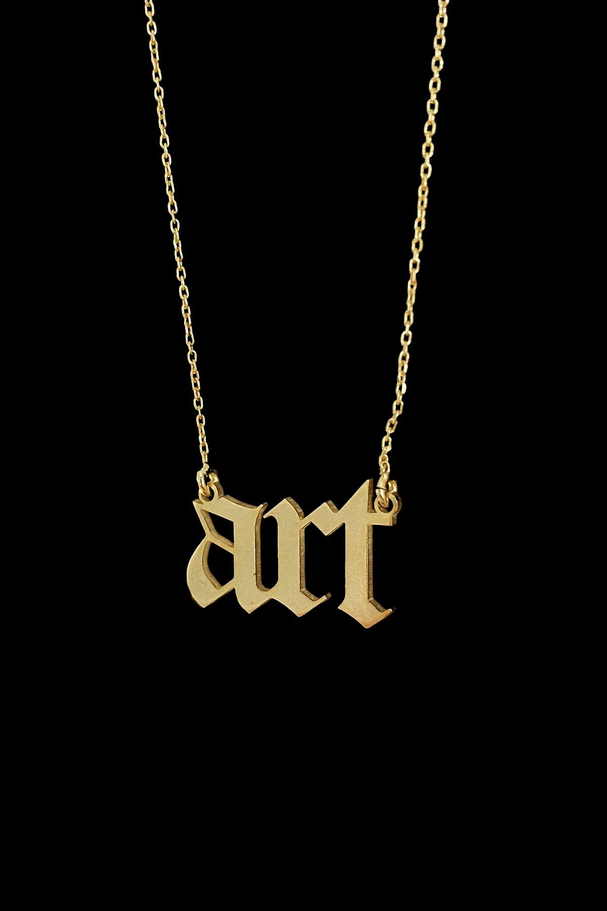 Art Gümüş Kolye, Art Silver Necklace, Gold