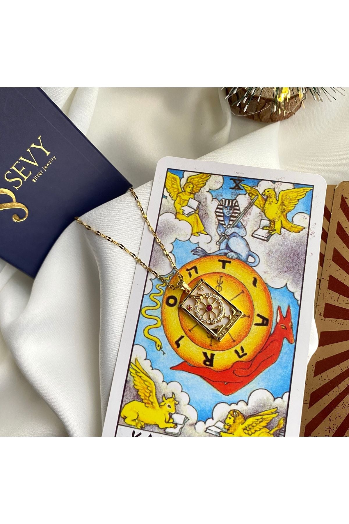 Kader Çarkı Tarot Kolye 316L Çelik