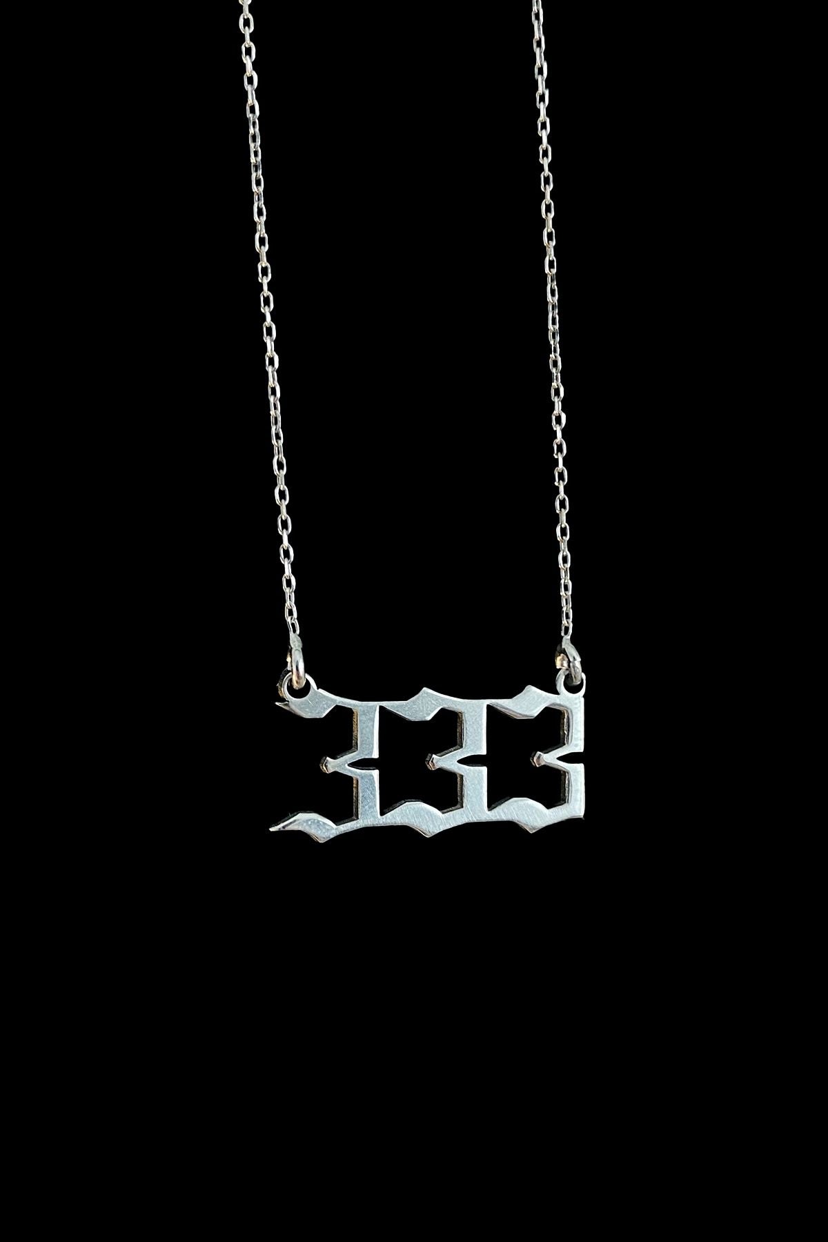 333 Melek Sayısı Gümüş Kolye, 333 Angel Number Silver Necklace, Silver