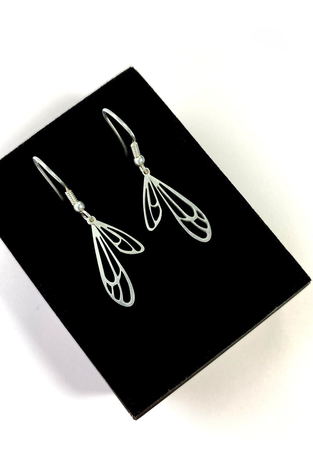 Kelebek Kanat 925 Ayar Gümüş Küpe, Butterfly Wing 925 Sterling Silver Earrings Silver