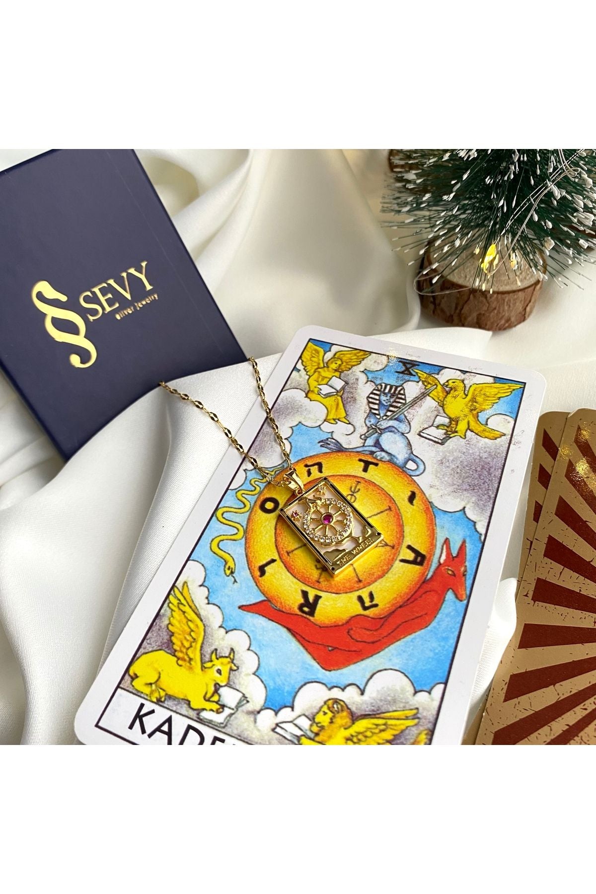 Kader Çarkı Tarot Kolye 316L Çelik