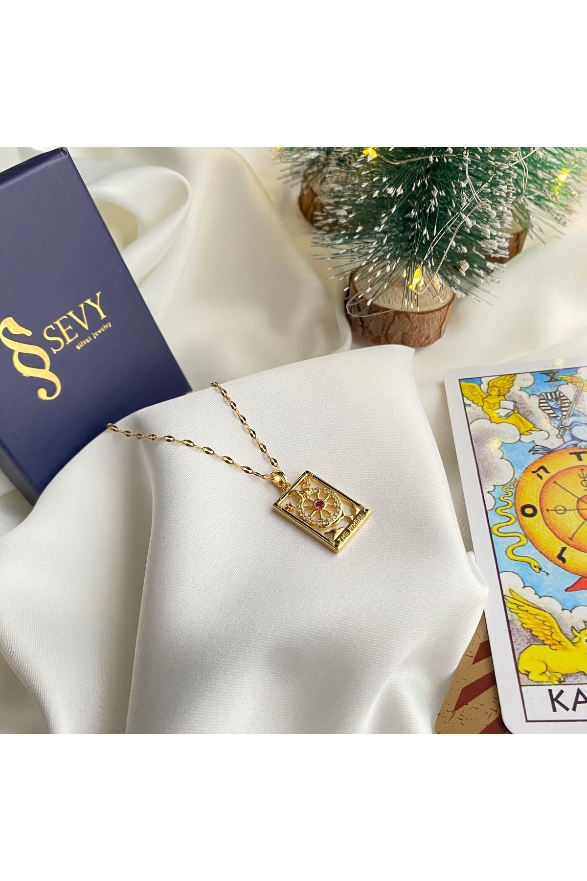 Kader Çarkı Tarot Kolye 316L Çelik